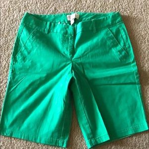 J. Crew Green Bermuda Shorts